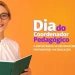 Dia do coordenador pedagogico post para instagram fundo laranja