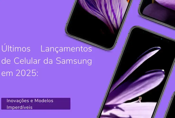 Últimos Lançamentos de Celular da Samsung: Inovação que Transforma o Seu Dia a Dia 33 Purple App Phone Mockup Sales Marketing Presentation